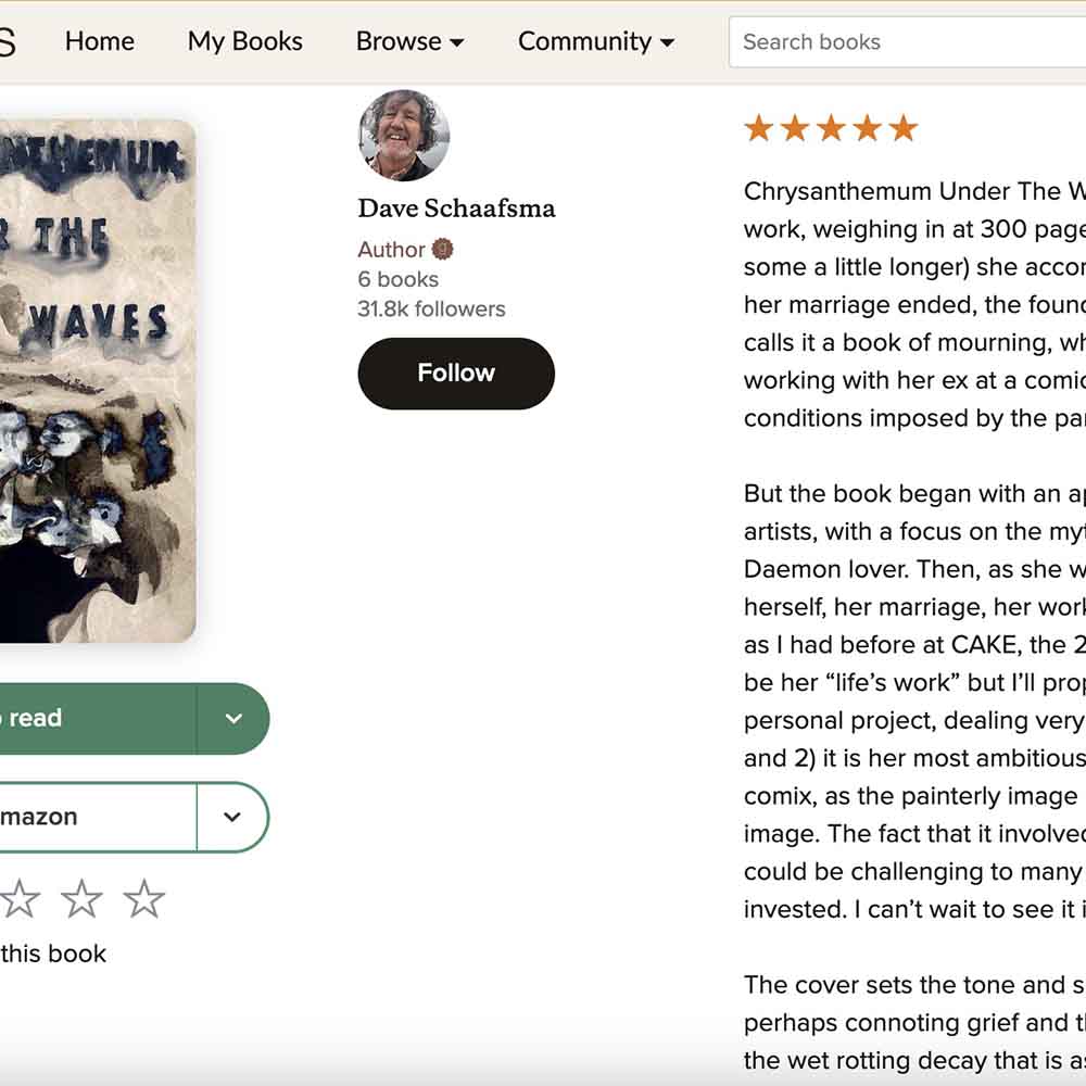 Dave Schaafsma goodreads review of Chrysanthemum Under the Waves