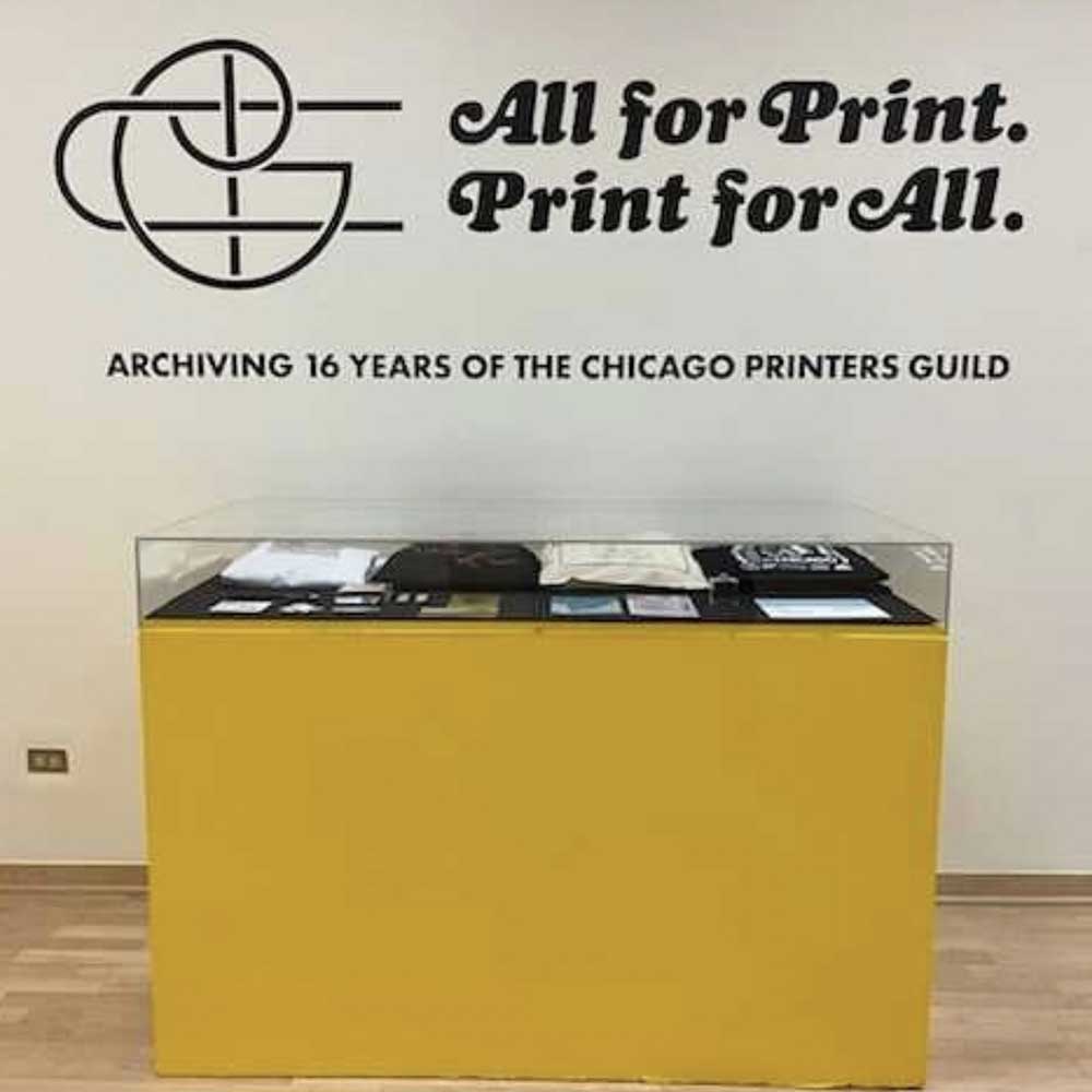 text reads: All for Print. Print for All. Archiving 16 years of the Chicago Printers Guild