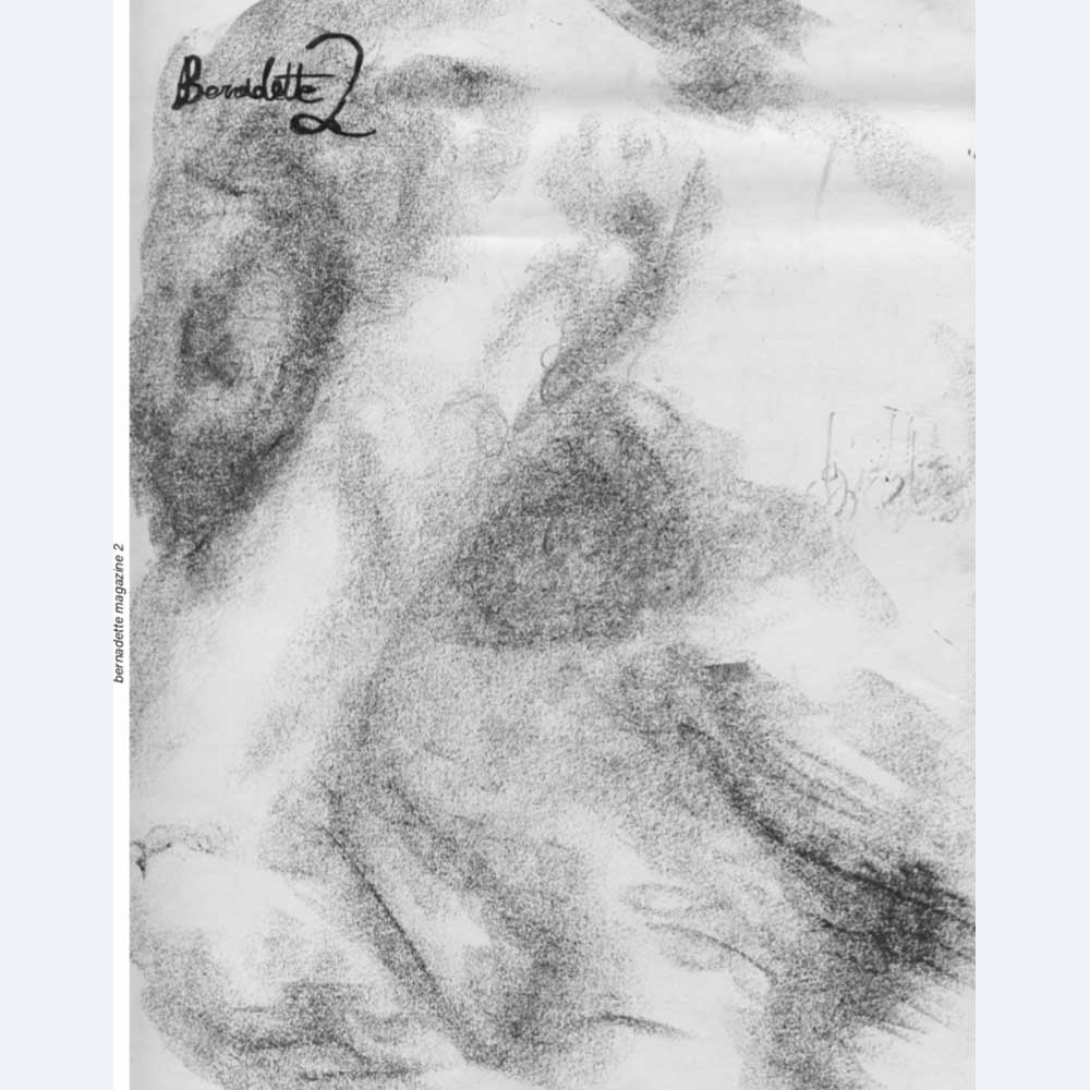 copyright Maggie Umber black and white abstract textured book cover, text reads: Bernadette 2